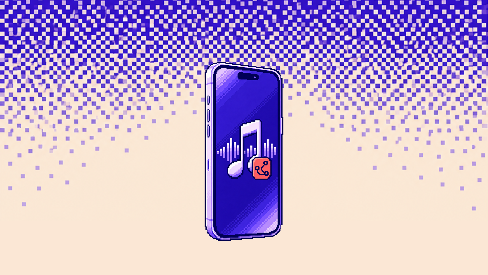 Omslag för avsnittet Apple Music märker AI-låtarna, Vision-gruppen krymper – och en mörk körsbärsröd iPhone